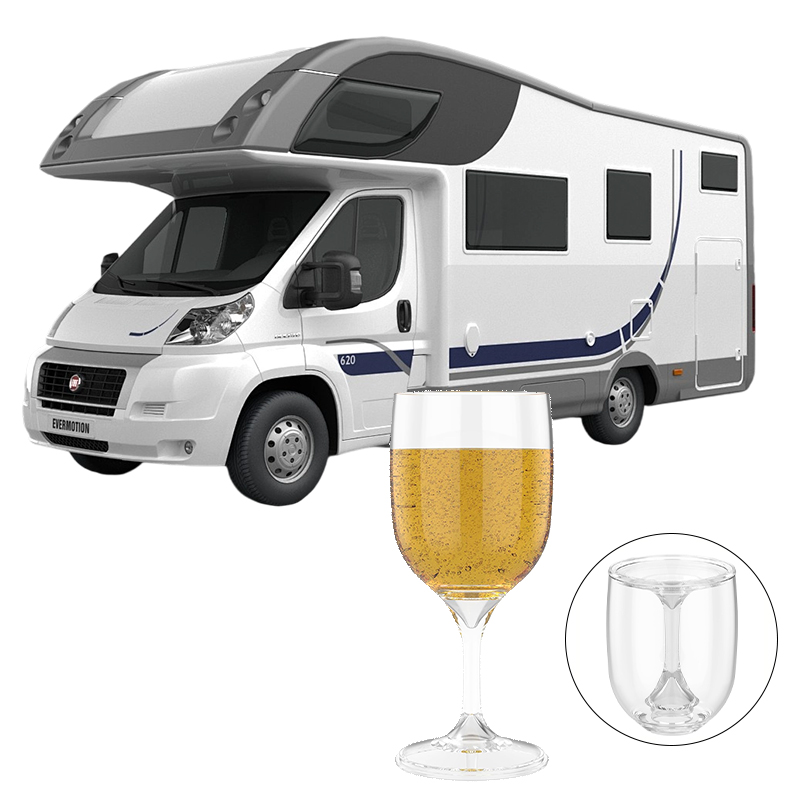 Wine & Beer Shop - Kieliszek do wina RV, przenośny, składany,