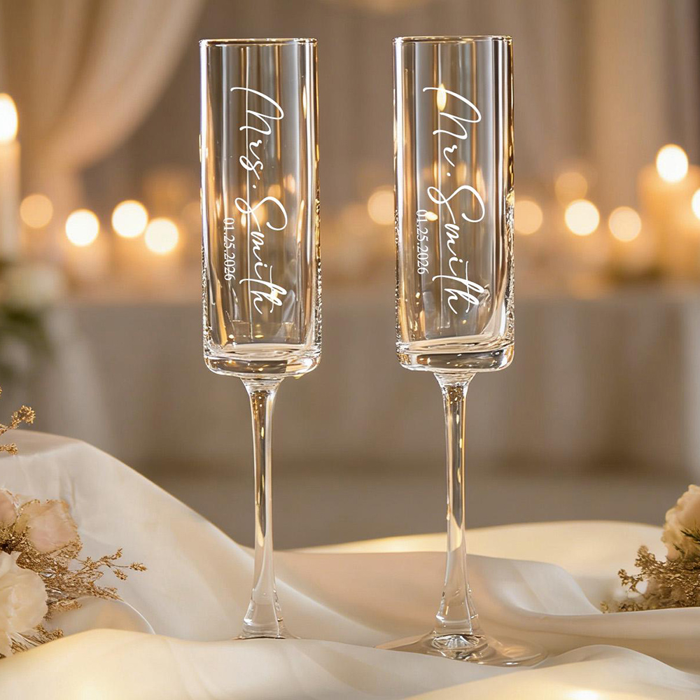 Champagne Flute Pair - Personalizowane kieliszki do wina i szampana