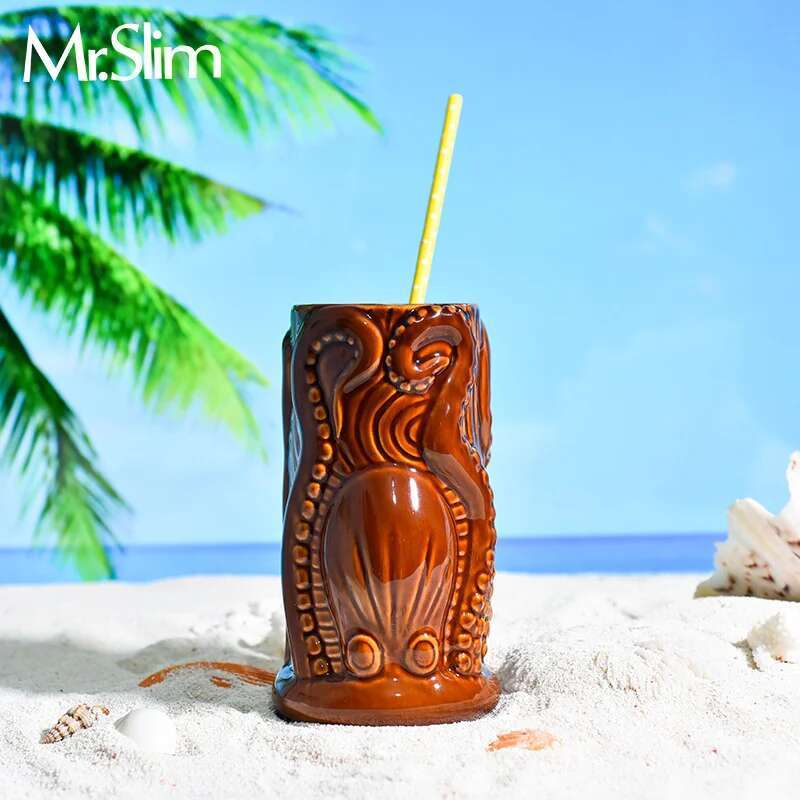 Wine Beer Mixed Drinks - Kubek koktajlowy TIKI Bar Hawaje Tropikalna