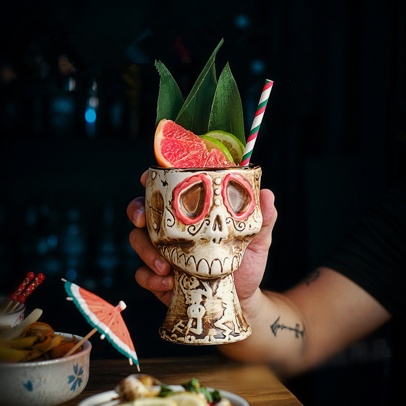 Kubek ceramiczny z czaszką na  – Wine Beer Mixed Drinks recenzja i cena