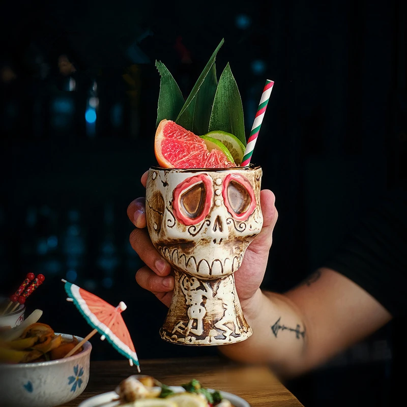 Kubek ceramiczny z czaszką na  – Wine Beer Mixed Drinks recenzja i cena