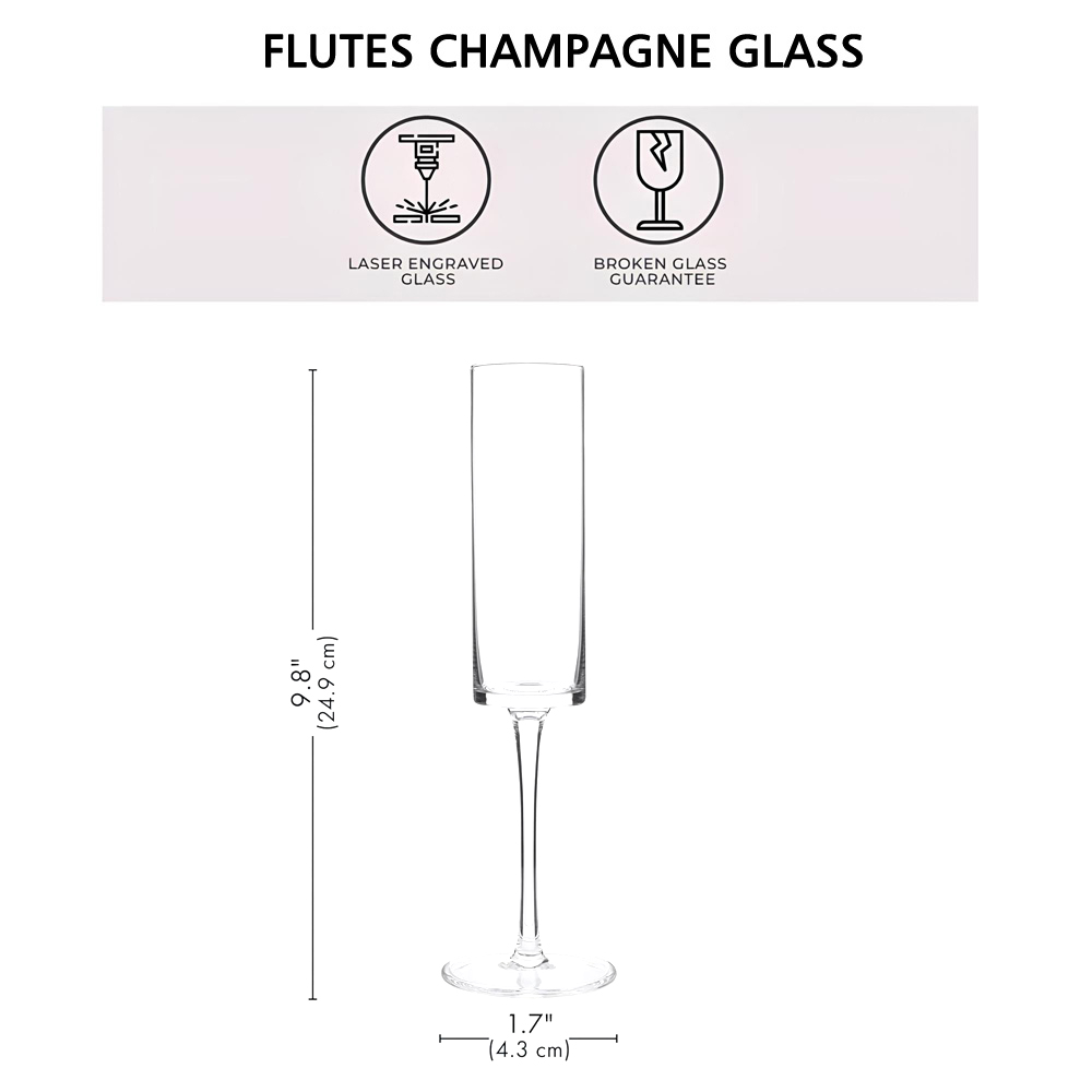 2 SZT. Personalizowane kielisz – Champagne Flute Pair recenzja i cena