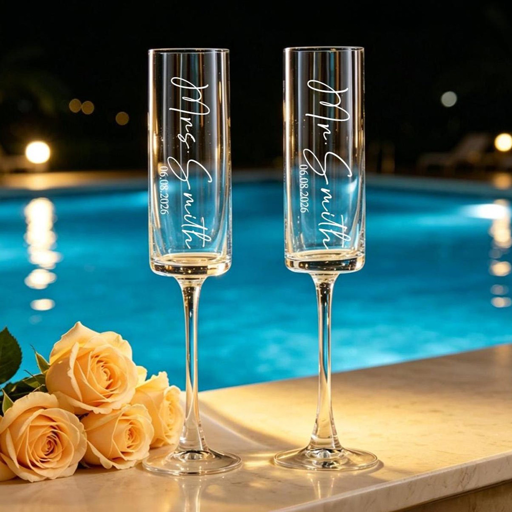 Personalizowane kieliszki do s – Champagne Flute Pair recenzja i cena