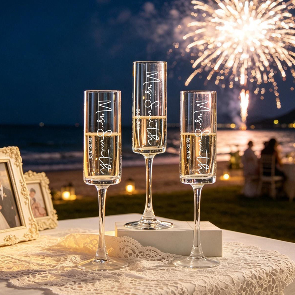 Personalizowane kieliszki do s – Champagne Flute Pair recenzja i cena