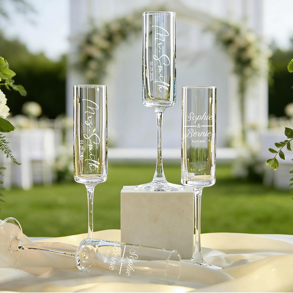 Personalizowane kieliszki do w – Champagne Flute Pair recenzja i cena