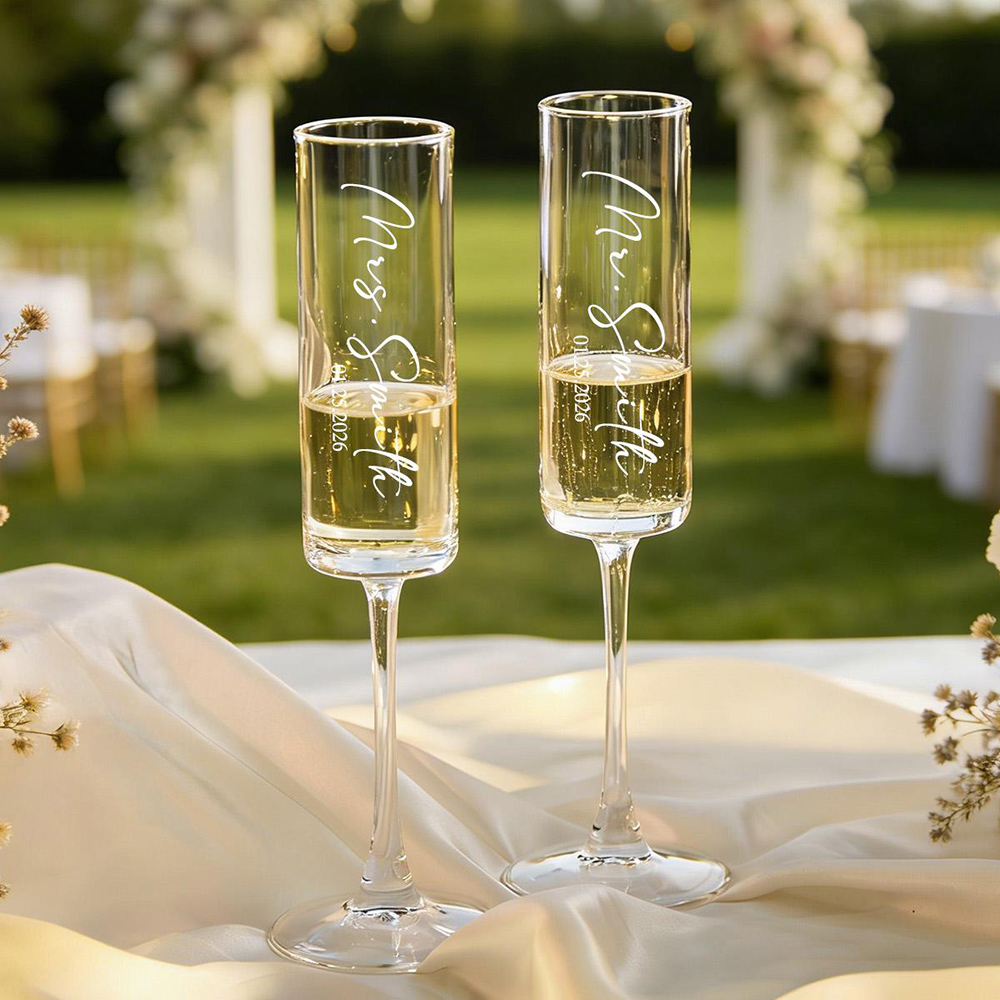 Personalizowane kieliszki do w – Champagne Flute Pair recenzja i cena