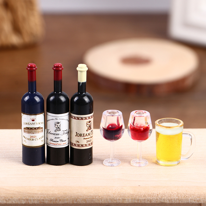 5 szt. 1:12 Miniaturowe butelk – Wine Beer Europe recenzja i cena