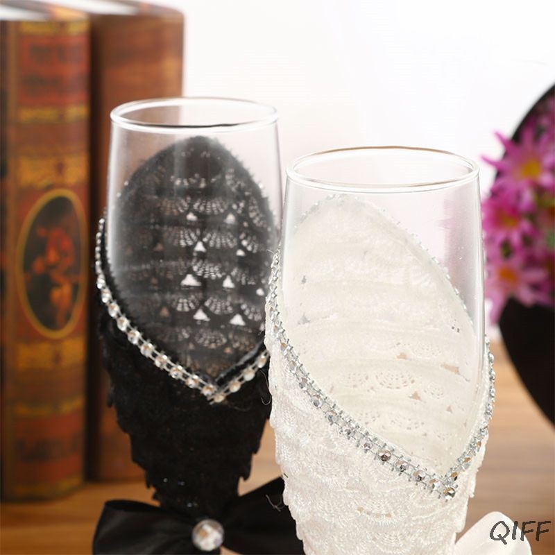 1 para suknia ślubna ręcznie w – Champagne Flute Pair recenzja i cena