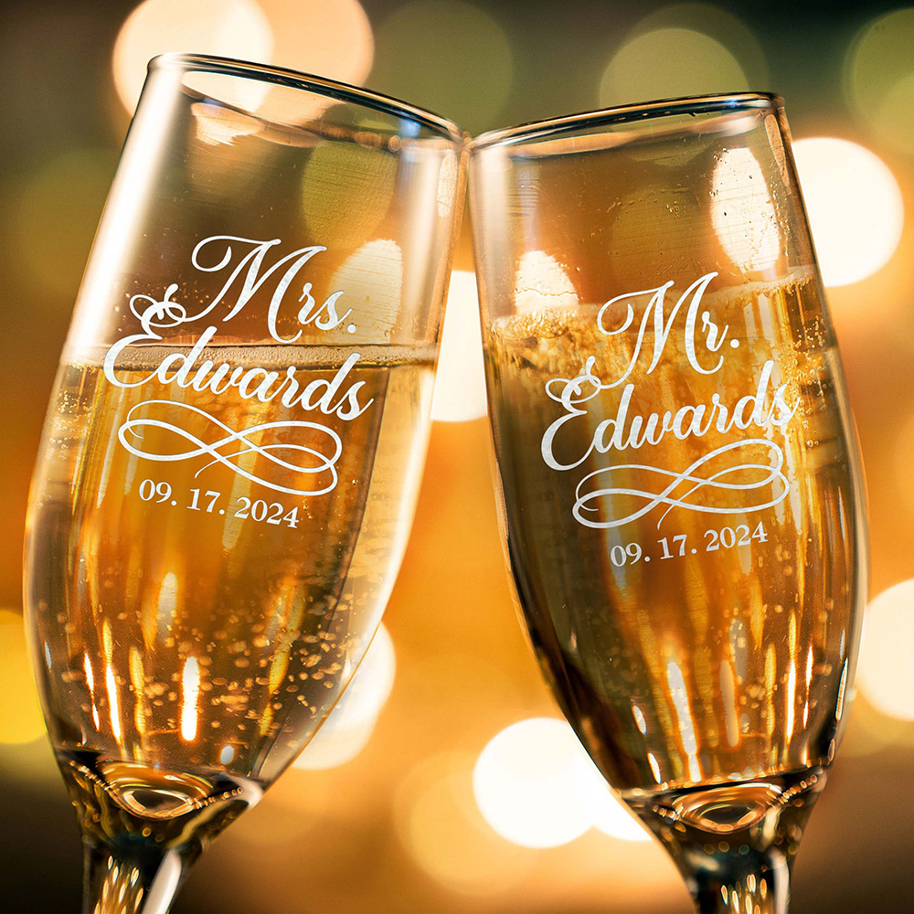 Spersonalizowany zestaw 2 fiol – Champagne Flute Pair recenzja i cena