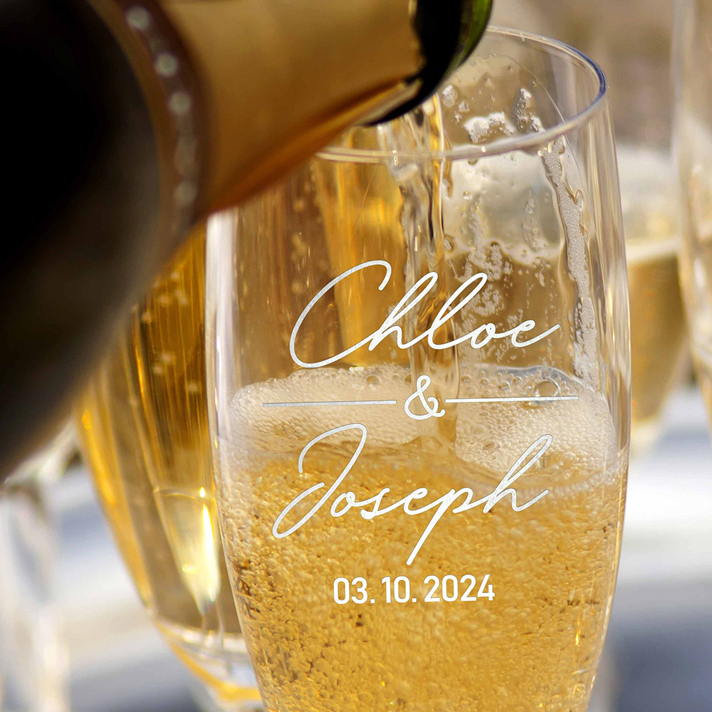 Spersonalizowany zestaw 2 fiol – Champagne Flute Pair recenzja i cena