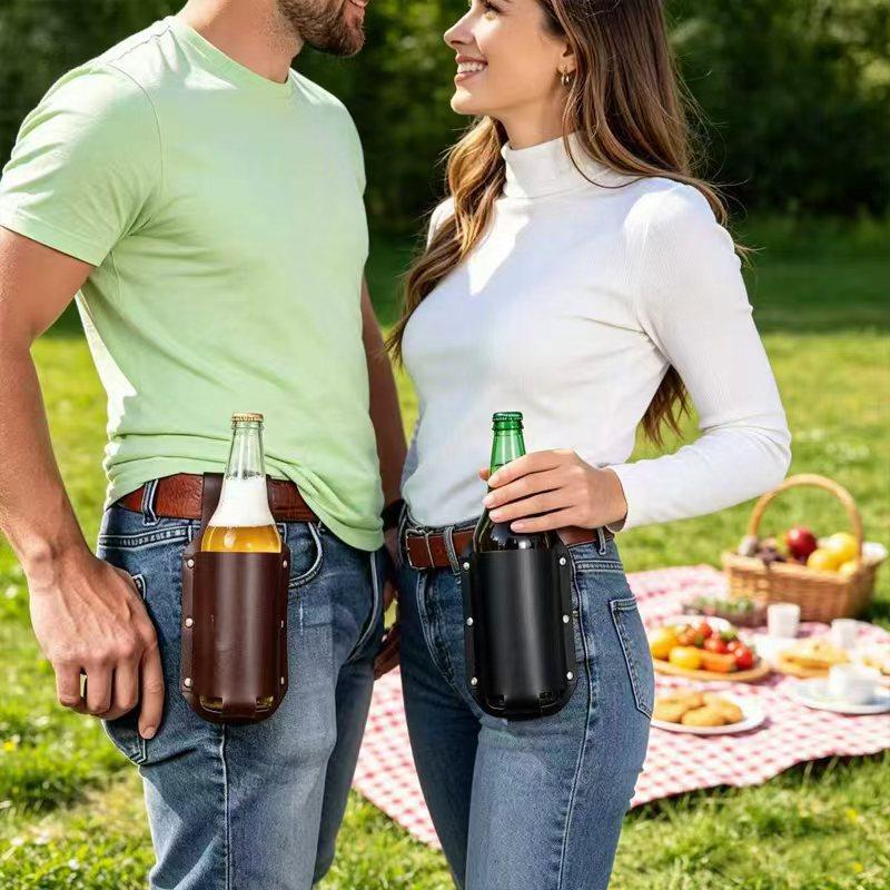 1 szt. Skórzany uchwyt na bute – Wine In Beer Bottle recenzja i cena