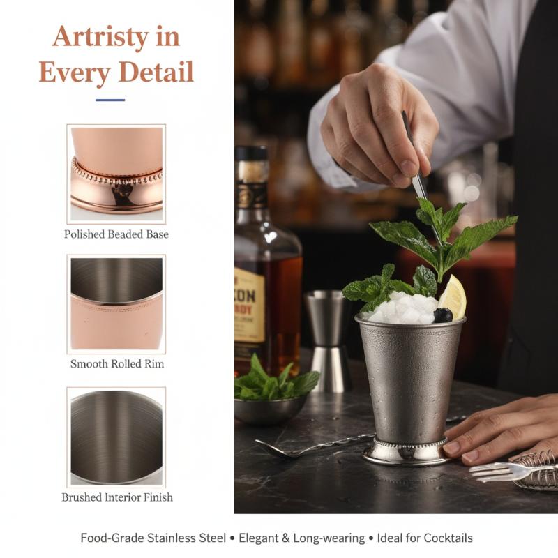 Kubek do Mint Julep ze stali n – Wine Beer Mixed Drinks recenzja i cena