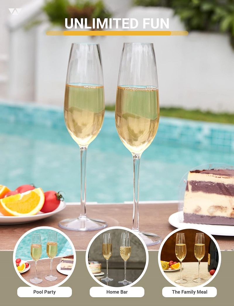 MICHLEY 2/4 szt. Niezniszczaln – Champagne Flute Pair recenzja i cena