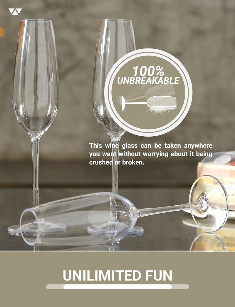 MICHLEY 2/4 szt. Niezniszczaln – Champagne Flute Pair recenzja i cena